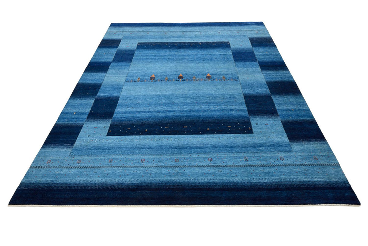 Gabbeh Rug - Loribaft Indus - 304 x 243 cm - light blue