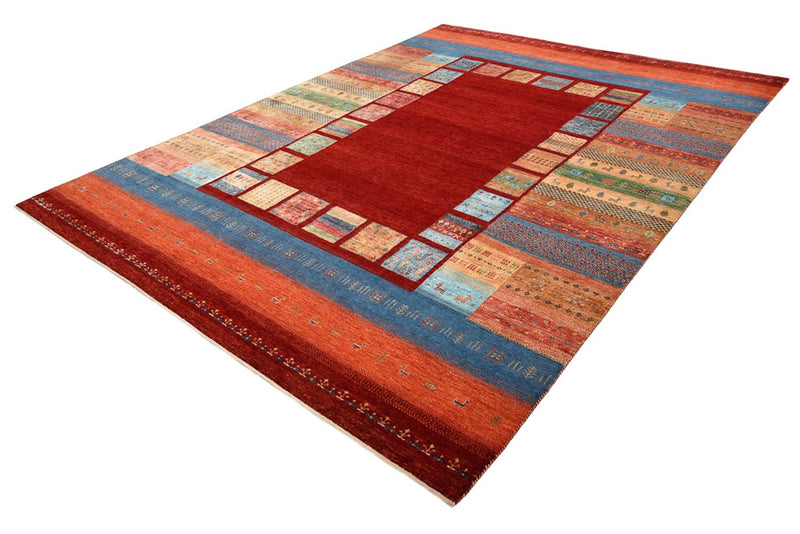 Gabbeh Rug - Loribaft Indus - 299 x 207 cm - red