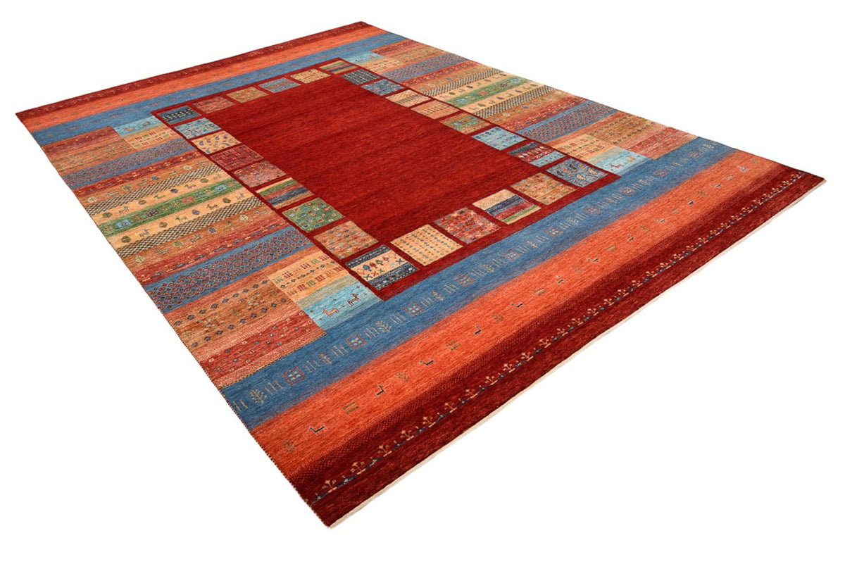 Gabbeh Rug - Loribaft Indus - 299 x 207 cm - red