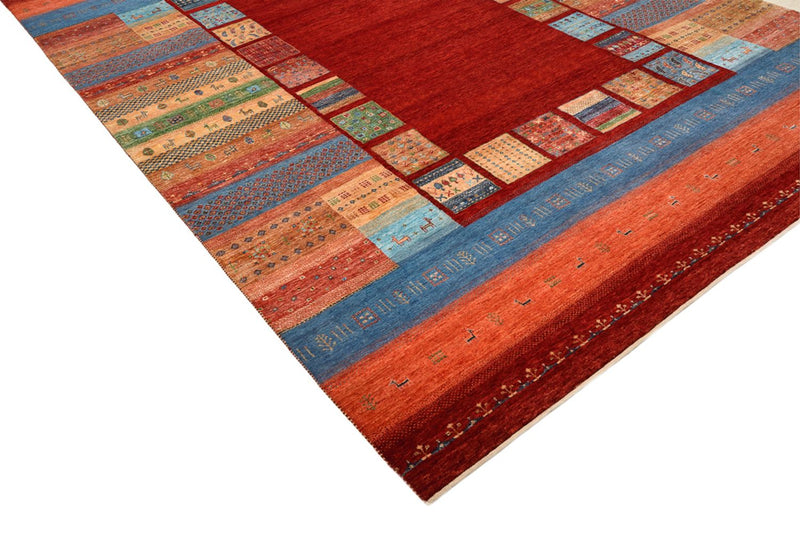 Gabbeh Rug - Loribaft Indus - 299 x 207 cm - red