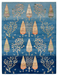 Gabbeh Rug - Loribaft Indus - 204 x 155 cm - light blue