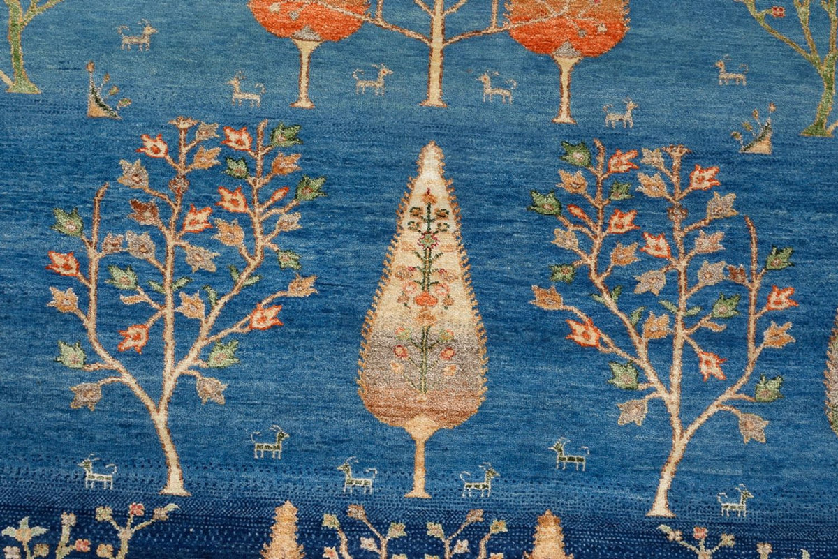 Gabbeh Rug - Loribaft Indus - 206 x 155 cm - blue