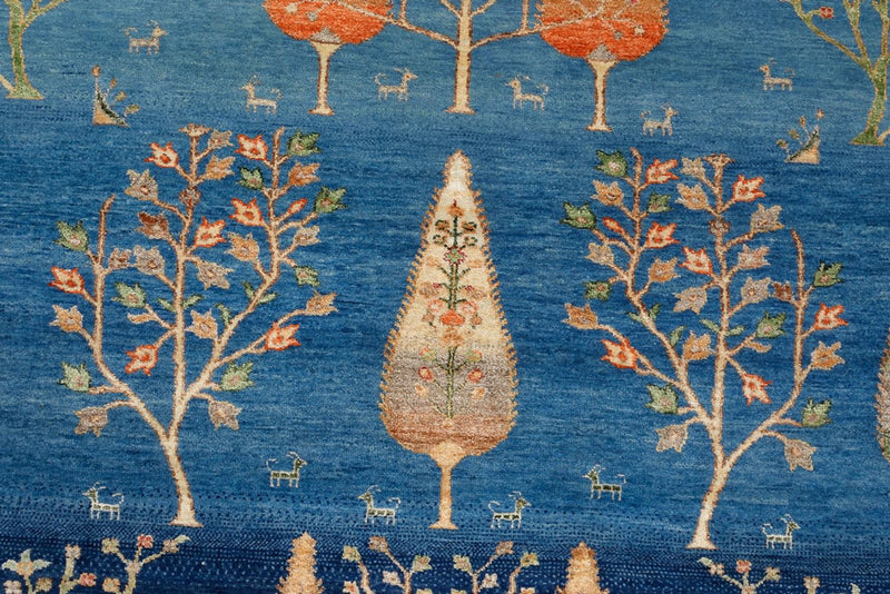 Gabbeh Rug - Loribaft Indus - 206 x 155 cm - blue