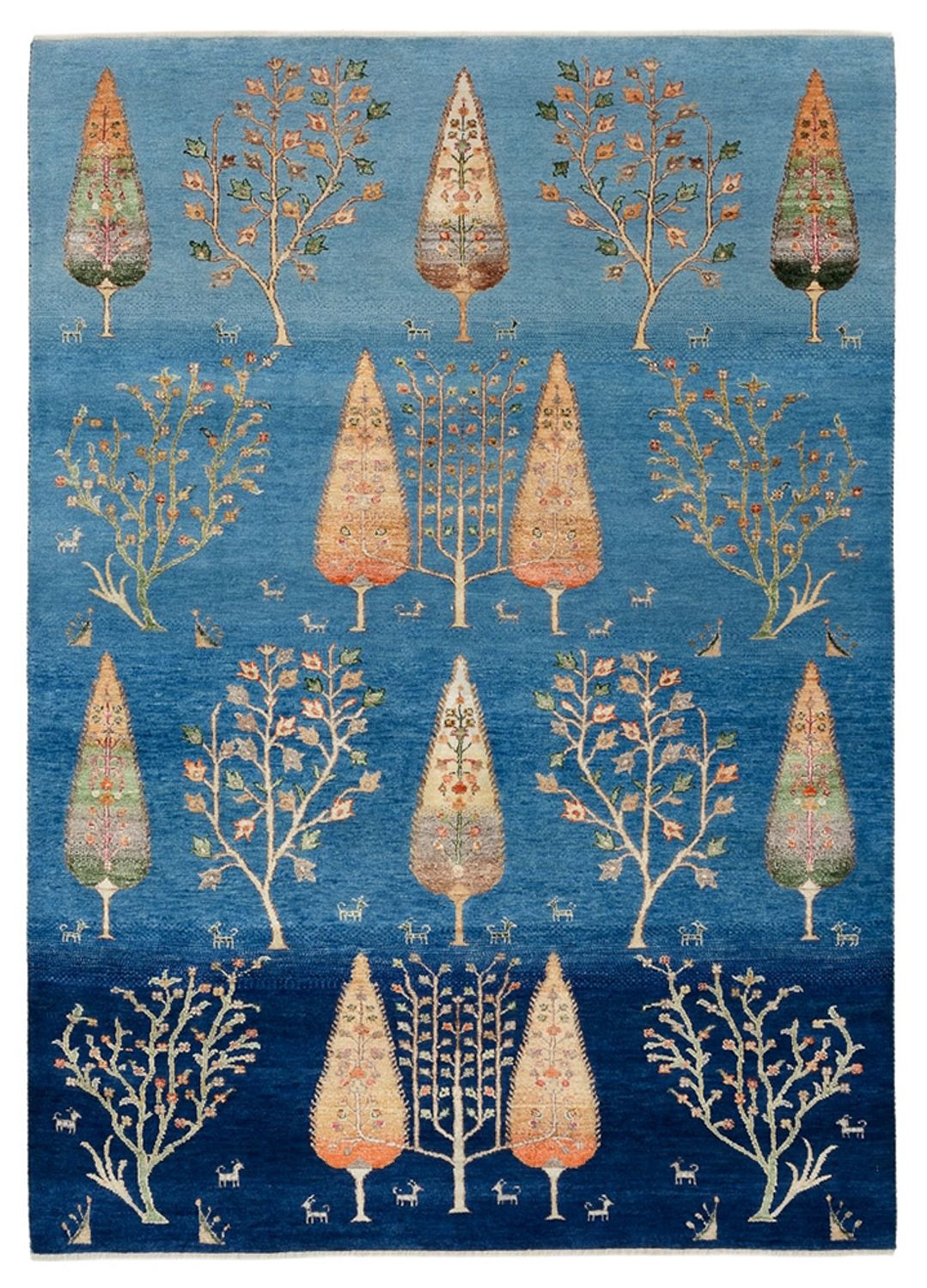 Gabbeh Rug - Loribaft Indus - 206 x 150 cm - blue