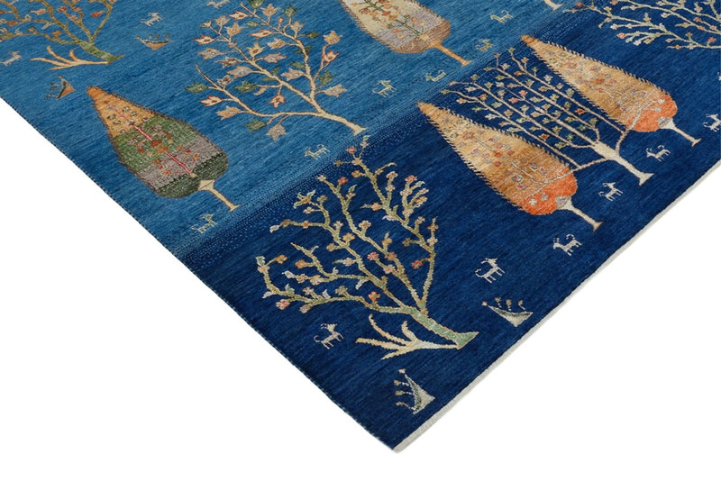 Gabbeh Rug - Loribaft Indus - 206 x 150 cm - blue