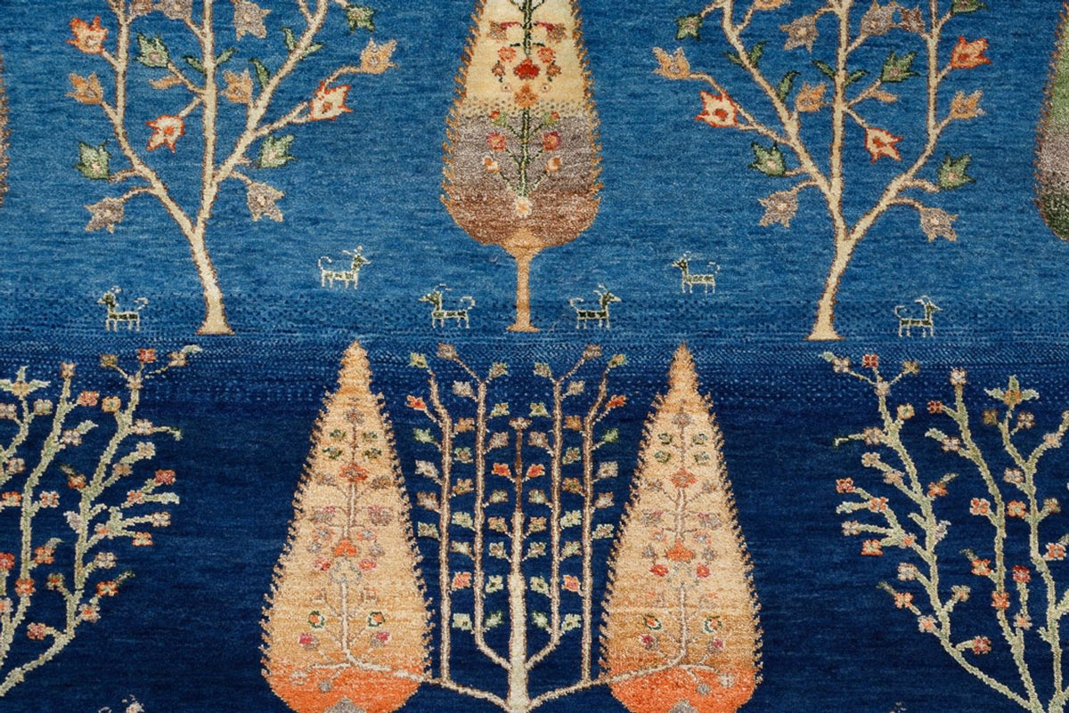 Gabbeh Rug - Loribaft Indus - 206 x 150 cm - blue