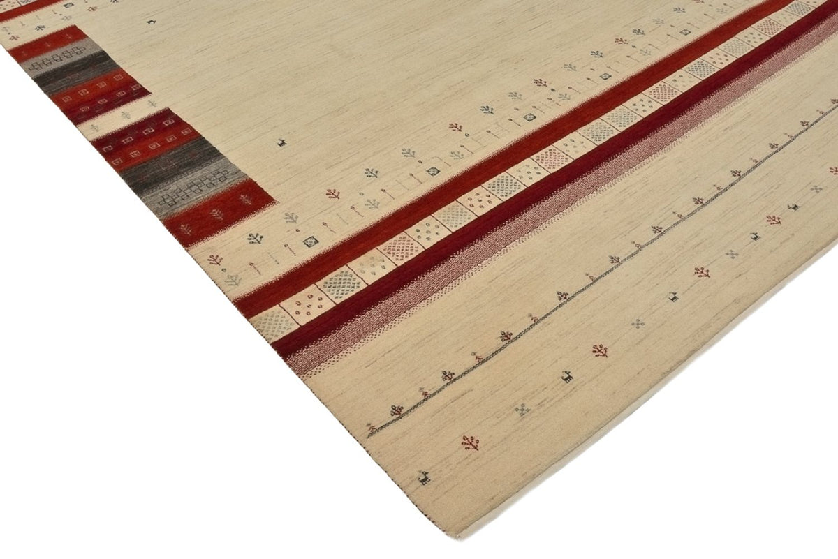 Gabbeh Rug - Loribaft Indus - 297 x 198 cm - light beige