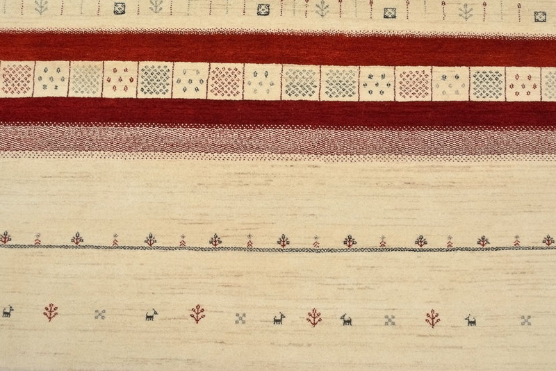 Gabbeh Rug - Loribaft Indus - 297 x 198 cm - light beige