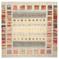 Gabbeh Rug - Loribaft Indus square  - 254 x 251 cm - light beige