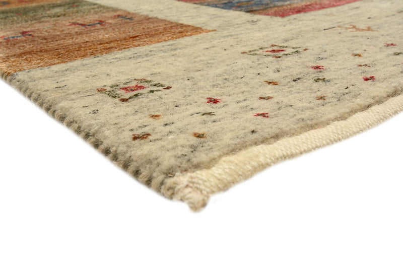Gabbeh Rug - Loribaft Indus square  - 254 x 251 cm - light beige