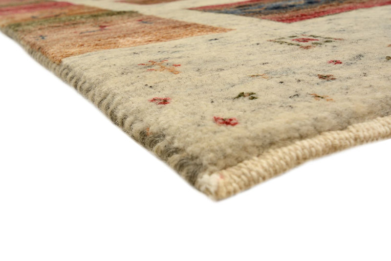 Gabbeh Rug - Loribaft Indus square  - 202 x 199 cm - light beige