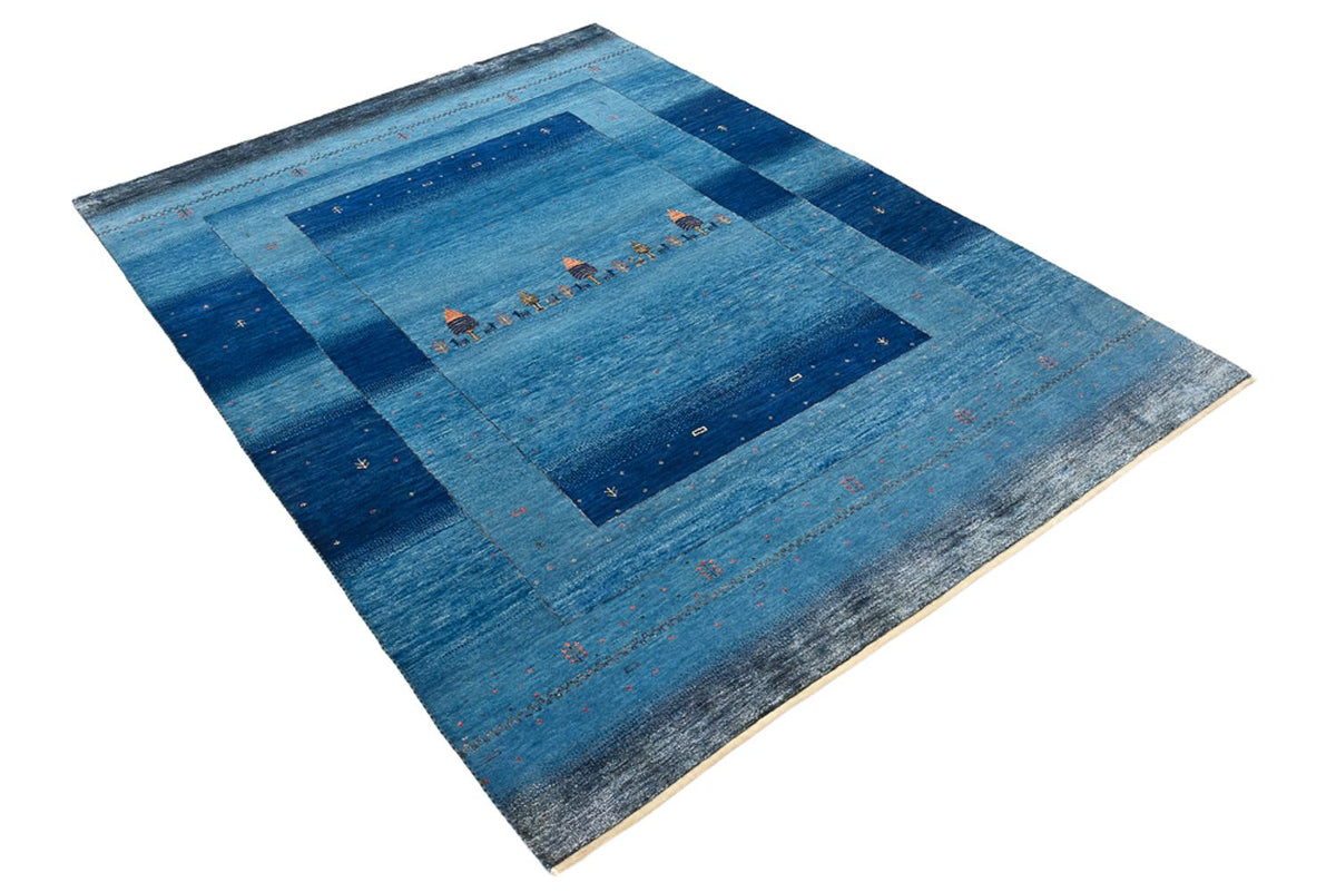 Gabbeh Rug - Loribaft Indus - 201 x 152 cm - sea blue