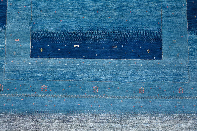 Gabbeh Rug - Loribaft Indus - 201 x 152 cm - sea blue