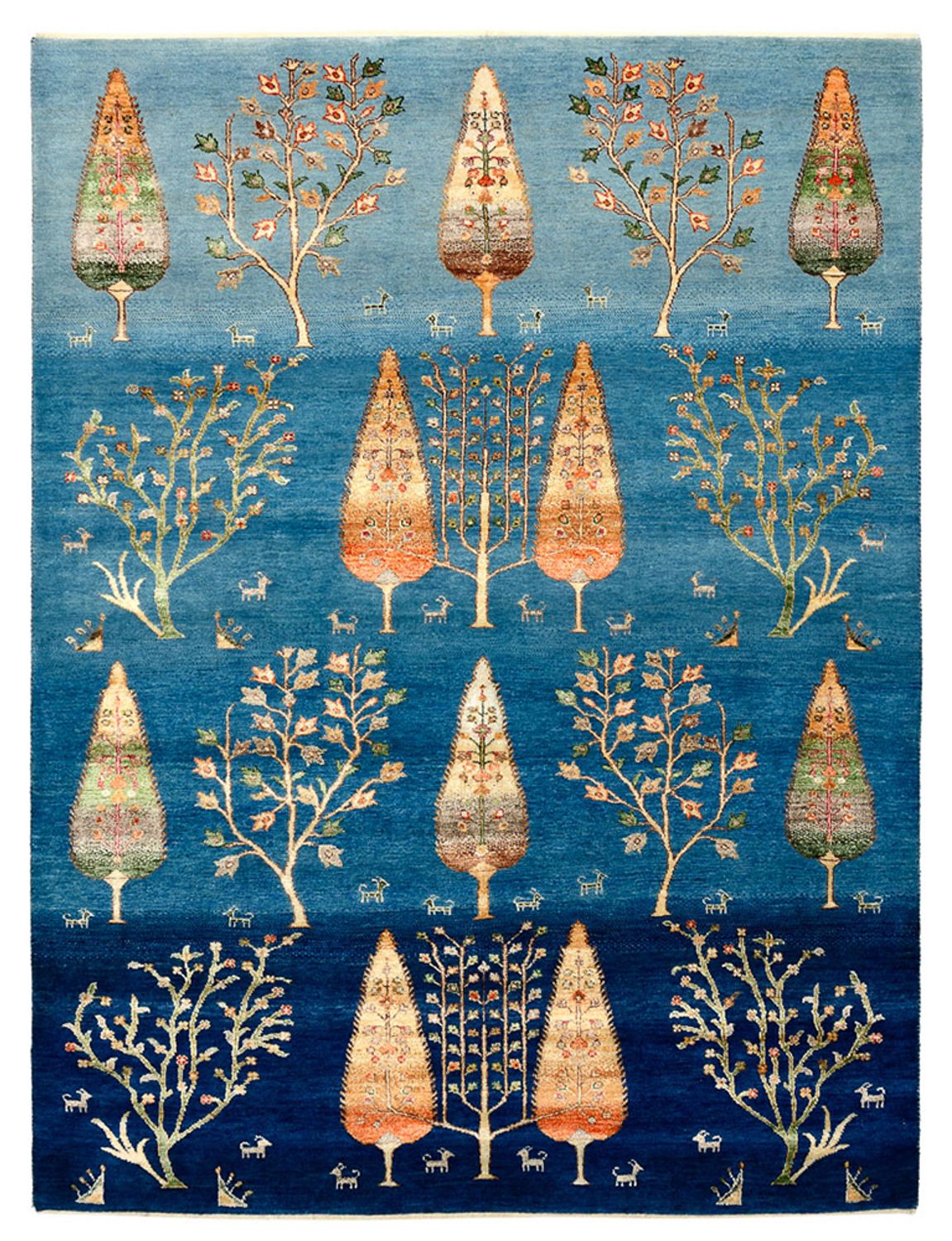 Gabbeh Rug - Loribaft Indus - 203 x 155 cm - sea blue