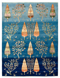 Gabbeh Rug - Loribaft Indus - 203 x 155 cm - sea blue