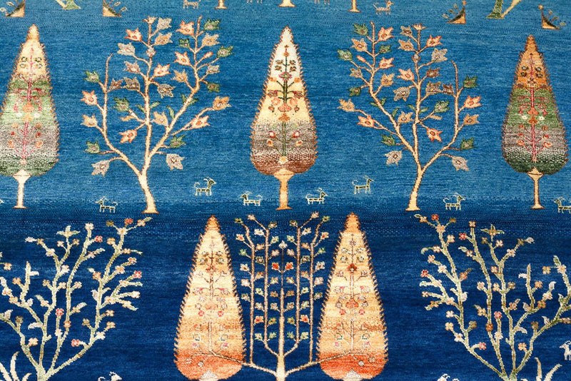 Gabbeh Rug - Loribaft Indus - 203 x 155 cm - sea blue