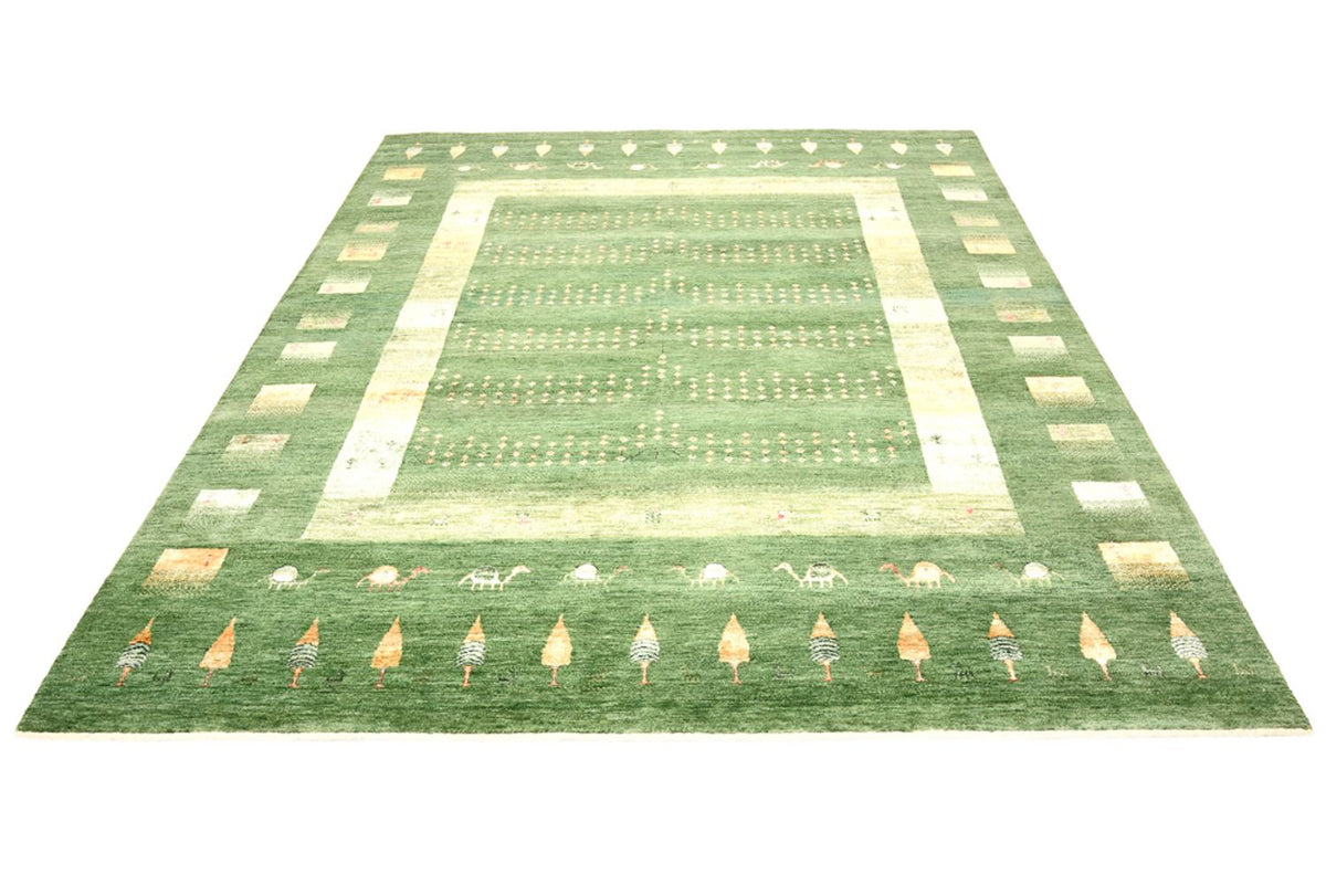 Gabbeh Rug - Loribaft Indus - 246 x 206 cm - green