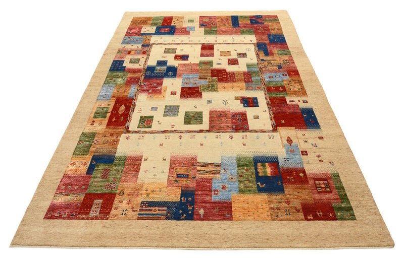 Gabbeh Rug - Loribaft Indus - 244 x 177 cm - multicolored