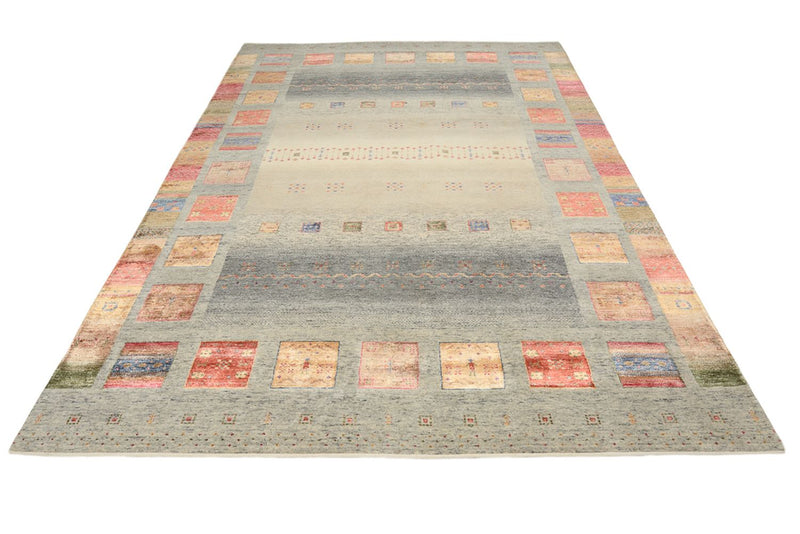 Gabbeh Rug - Loribaft Indus - 304 x 208 cm - dark beige