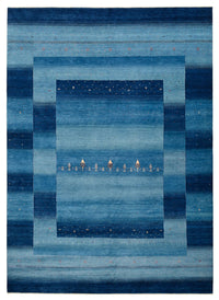 Gabbeh Rug - Loribaft Indus - 345 x 247 cm - sea blue