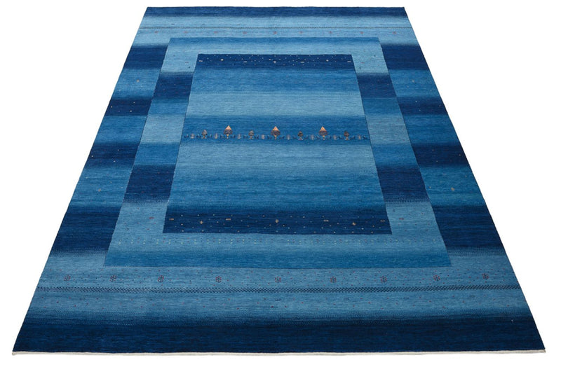 Gabbeh Rug - Loribaft Indus - 345 x 247 cm - sea blue