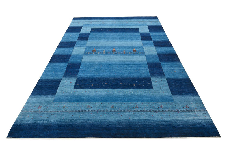 Gabbeh Rug - Loribaft Indus - 304 x 204 cm - sea blue
