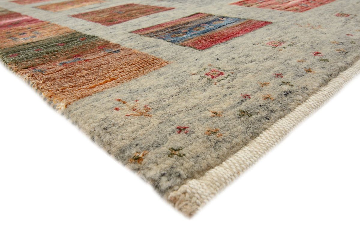 Gabbeh Rug - Loribaft Indus square  - 156 x 152 cm - dark beige