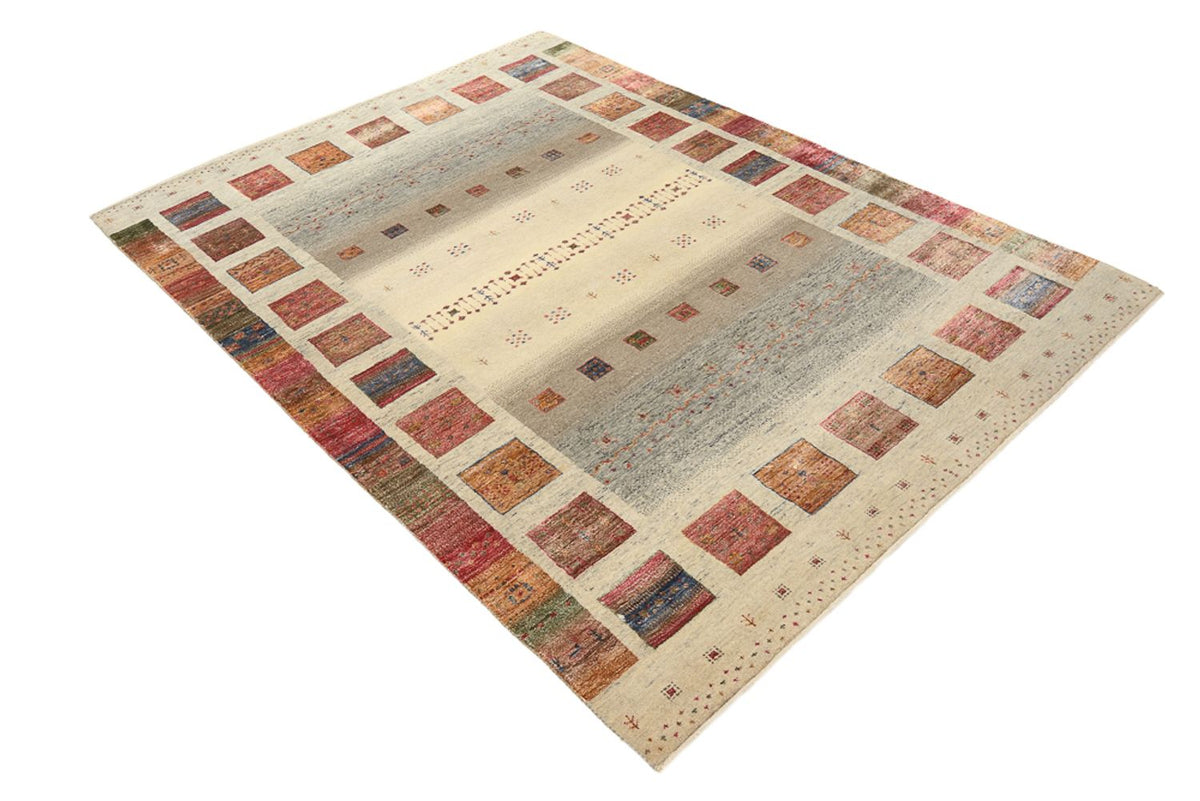 Gabbeh Rug - Loribaft Indus - 205 x 157 cm - dark beige