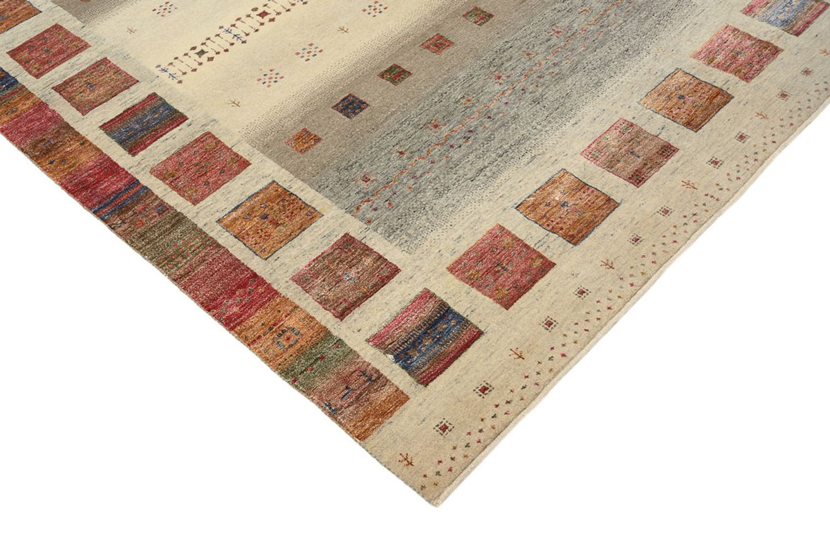 Gabbeh Rug - Loribaft Indus - 205 x 157 cm - dark beige