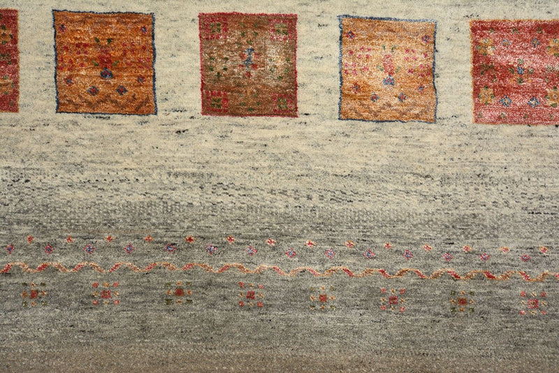 Gabbeh Rug - Loribaft Indus - 205 x 157 cm - dark beige