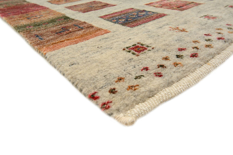 Runner Gabbeh Rug - Loribaft Indus - 306 x 84 cm - dark beige