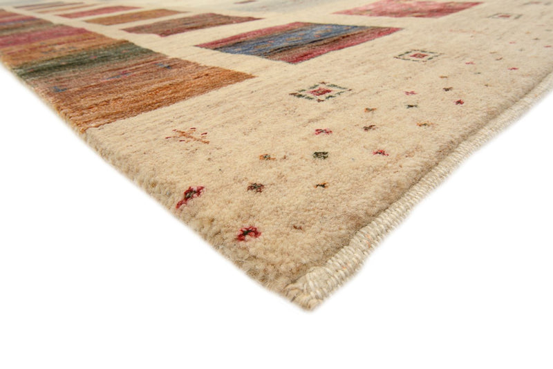 Gabbeh Rug - Loribaft Indus square  - 206 x 204 cm - dark beige