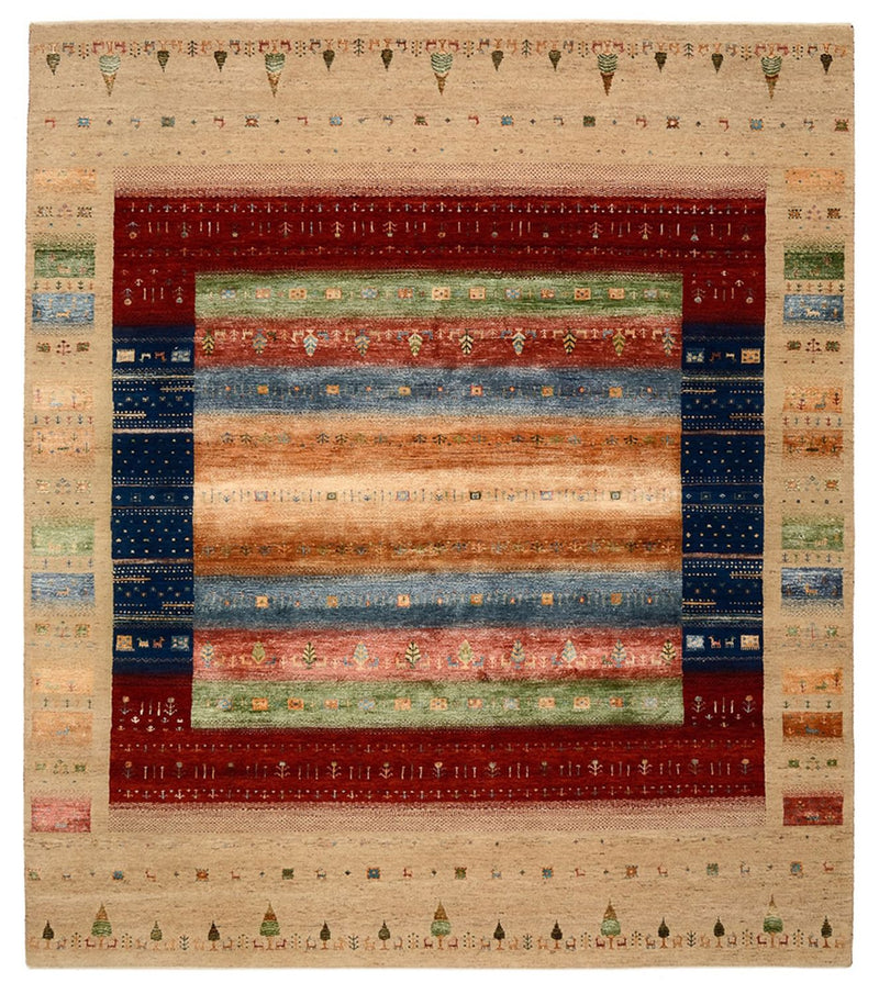 Gabbeh Rug - Loribaft Indus - 236 x 205 cm - multicolored