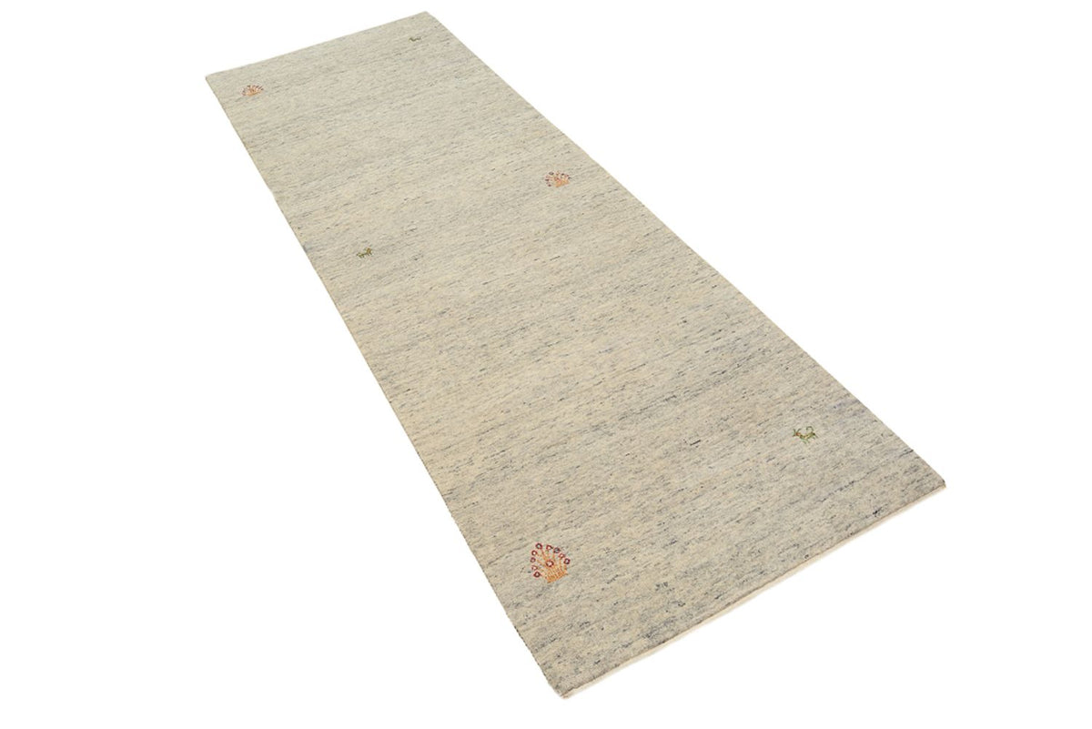 Runner Gabbeh Rug - Loribaft Indus - 238 x 82 cm - dark beige