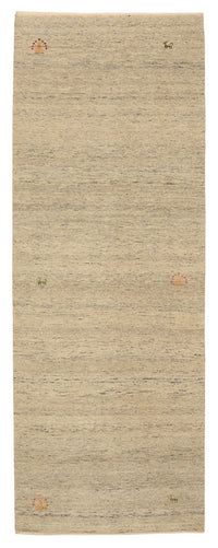 Runner Gabbeh Rug - Loribaft Indus - 241 x 85 cm - dark beige