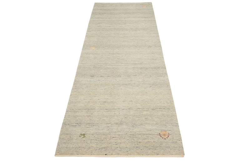 Runner Gabbeh Rug - Loribaft Indus - 241 x 85 cm - dark beige
