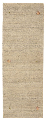 Runner Gabbeh Rug - Loribaft Indus - 237 x 82 cm - dark beige