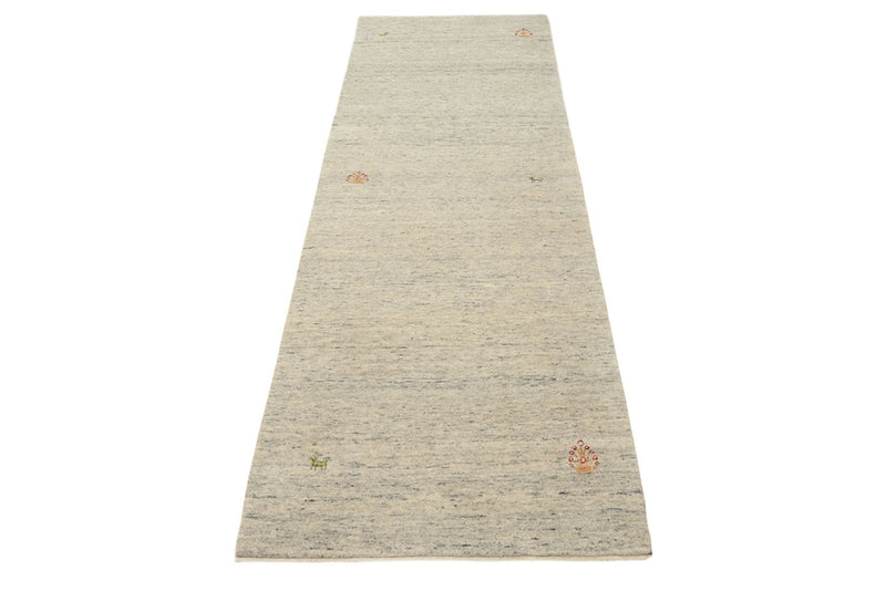 Runner Gabbeh Rug - Loribaft Indus - 237 x 82 cm - dark beige
