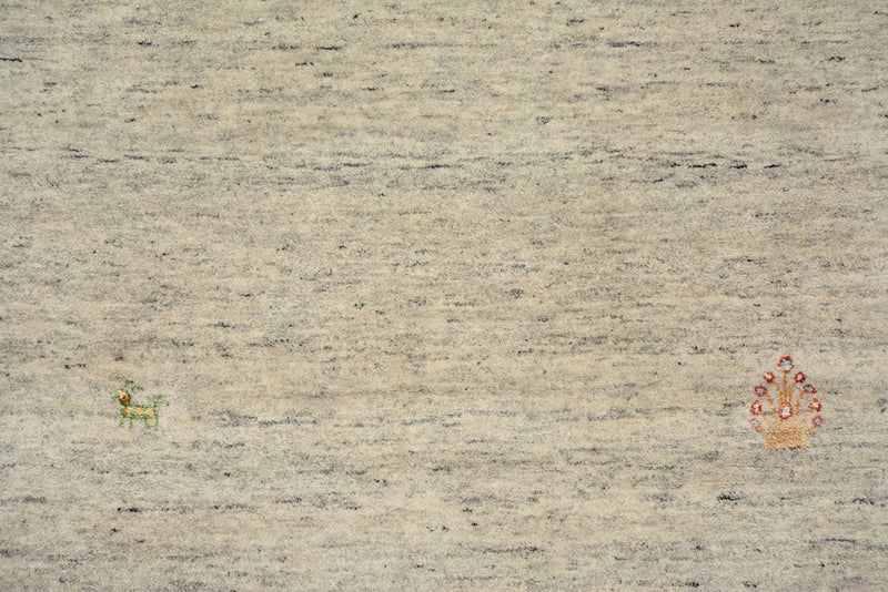 Runner Gabbeh Rug - Loribaft Indus - 237 x 82 cm - dark beige