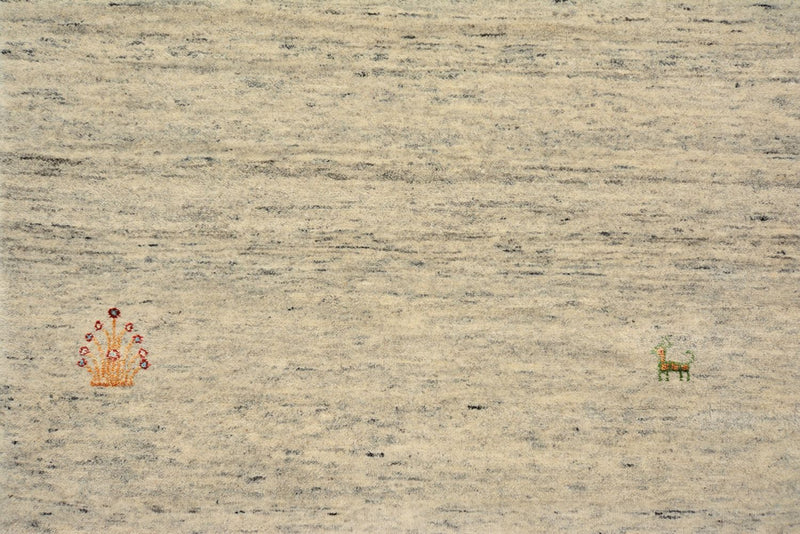 Runner Gabbeh Rug - Loribaft Indus - 295 x 80 cm - dark beige