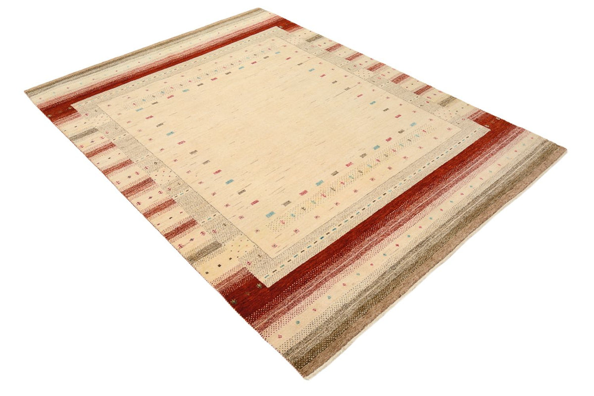 Gabbeh Rug - Loribaft Indus - 206 x 156 cm - light beige