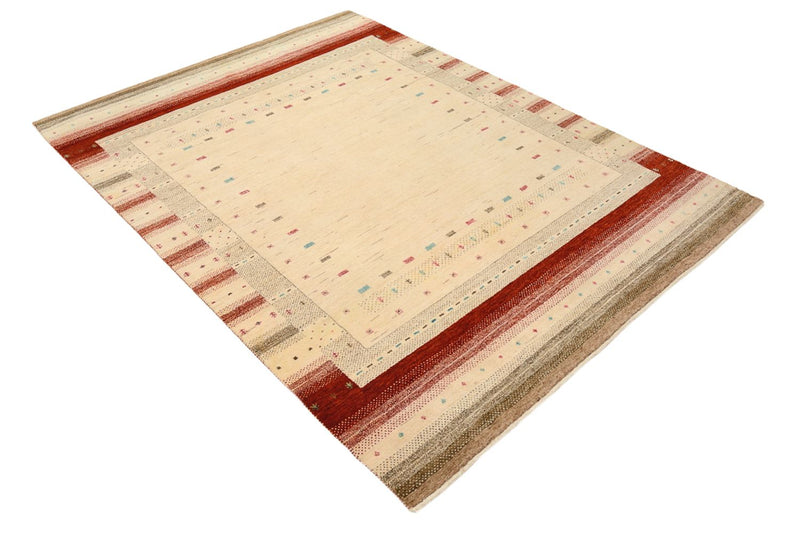 Gabbeh Rug - Loribaft Indus - 206 x 156 cm - light beige