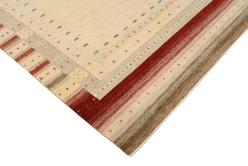Gabbeh Rug - Loribaft Indus - 206 x 156 cm - light beige