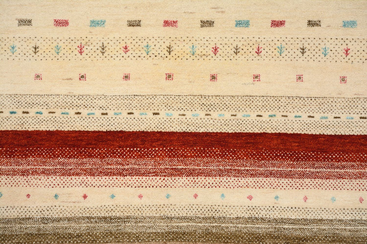 Gabbeh Rug - Loribaft Indus - 206 x 156 cm - light beige