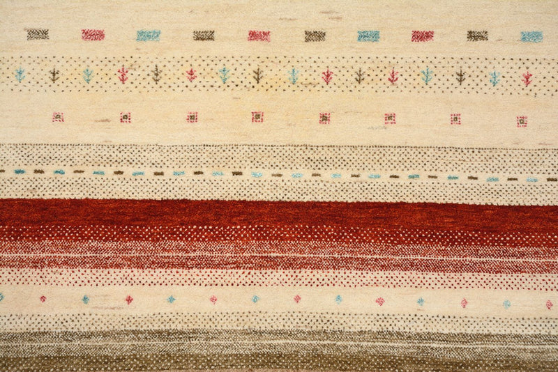Gabbeh Rug - Loribaft Indus - 206 x 156 cm - light beige