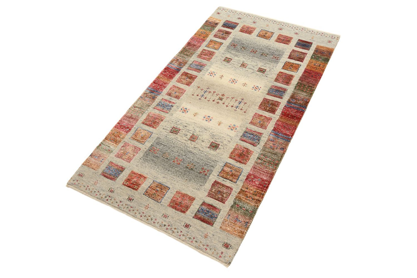 Gabbeh Teppich - Loribaft Indus - 140 x 75 cm - mehrfarbig