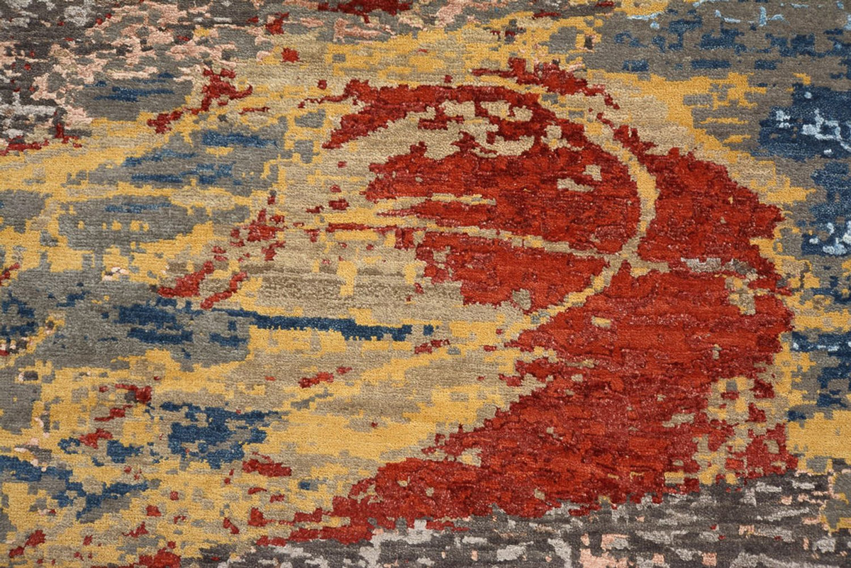 Designer Rug round  - 182 x 180 cm - multicolored