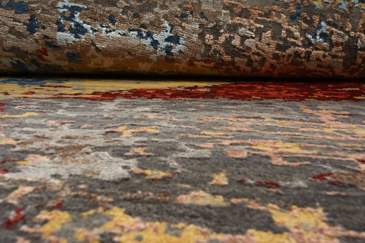 Designer Rug round  - 182 x 180 cm - multicolored