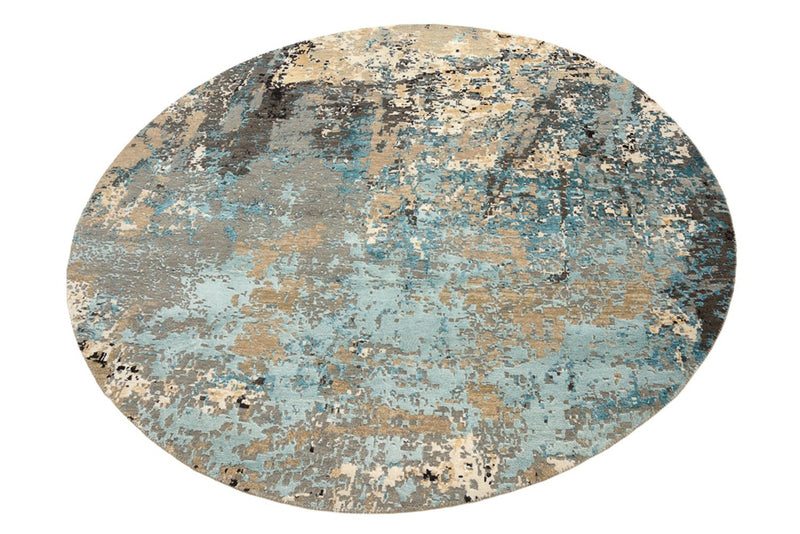 Designer Rug round  - 179 x 176 cm - multicolored