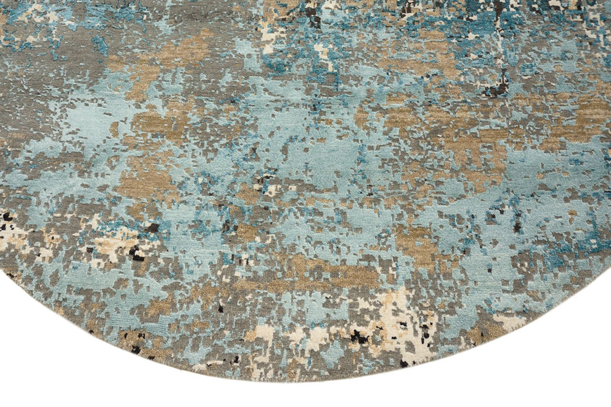 Designer Rug round  - 179 x 176 cm - multicolored